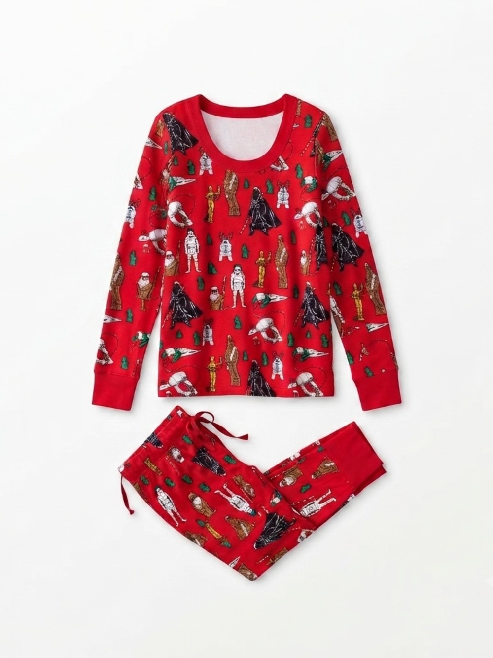 Hanna Andersson Star Wars Pajama Set - Red Holiday Print - Top XXL / Pants XL